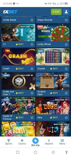 ميزات لعبة 1xBet Crash