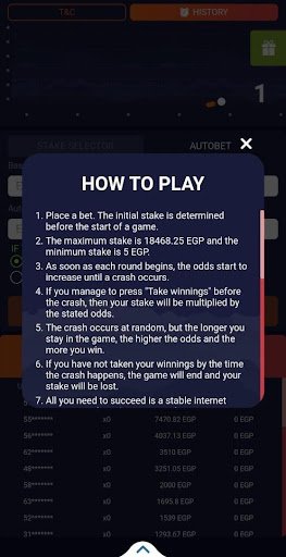 تعليمات اللعب في لعبة كراش 1xBet